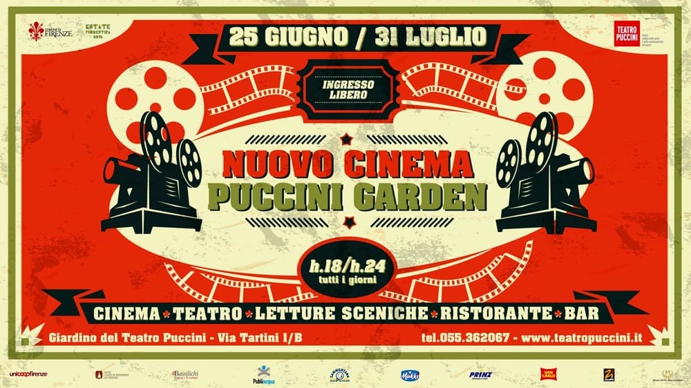 Nuovo Cinema Puccini Garden: torna la rassegna di cinema, teatro e letture sceniche