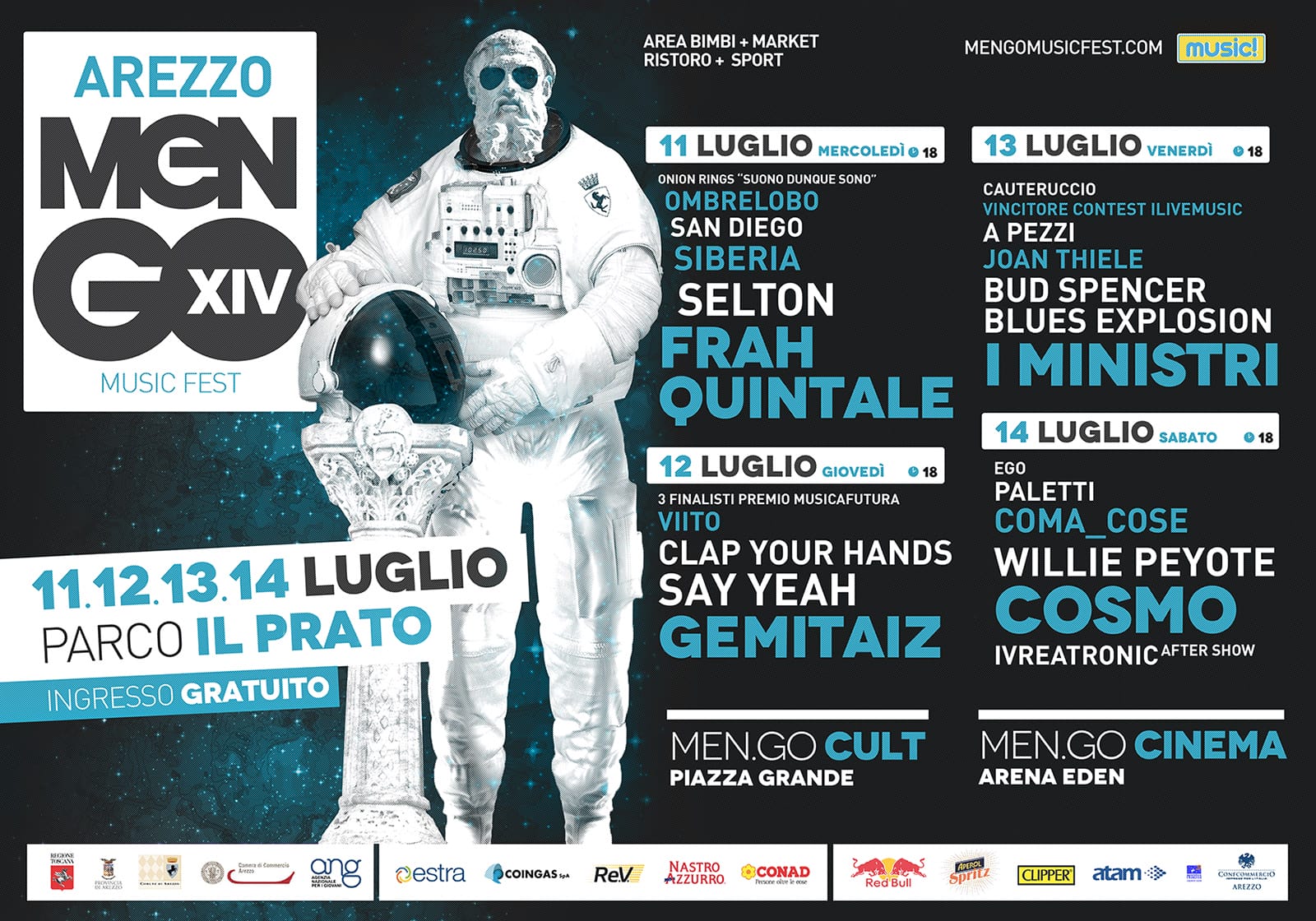 Men/go Festival dall’11 al 14 luglio ad Arezzo