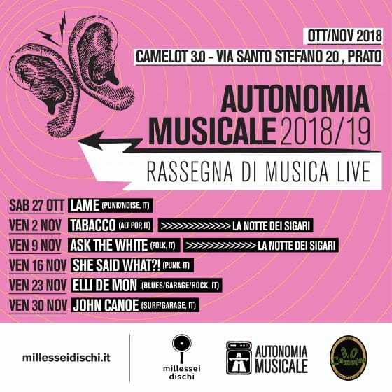 Autonomia musicale, la rassegna di musica live a Prato