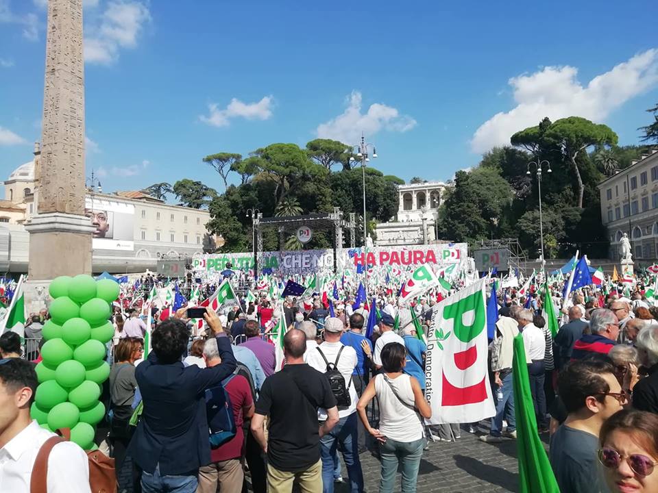 Pd: “in piazza a Roma la voglia di riscatto”