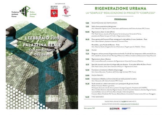 “Rigenerazione urbana” con Ordine degli Architetti a Firenze