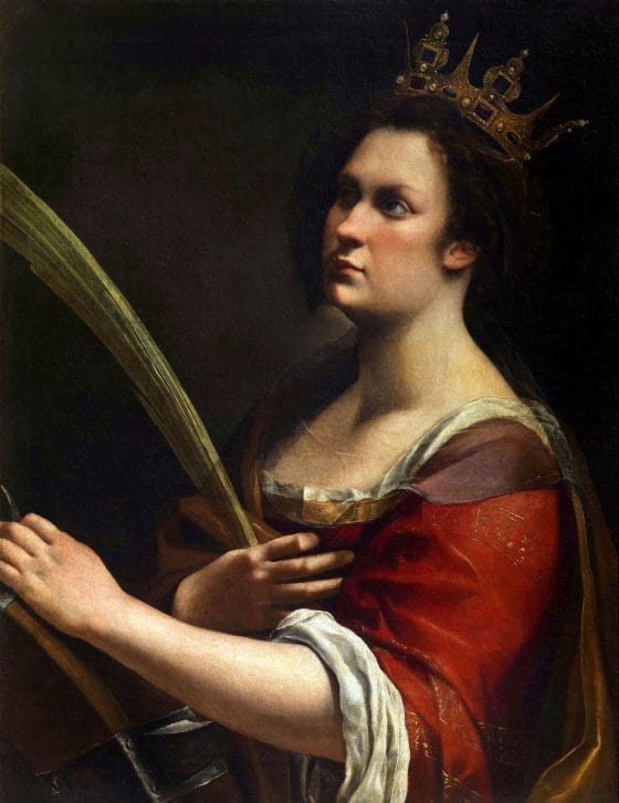 S. Caterina di Gentileschi, forse ‘mash-up’ autoritratto pittrice e figlia Medici
