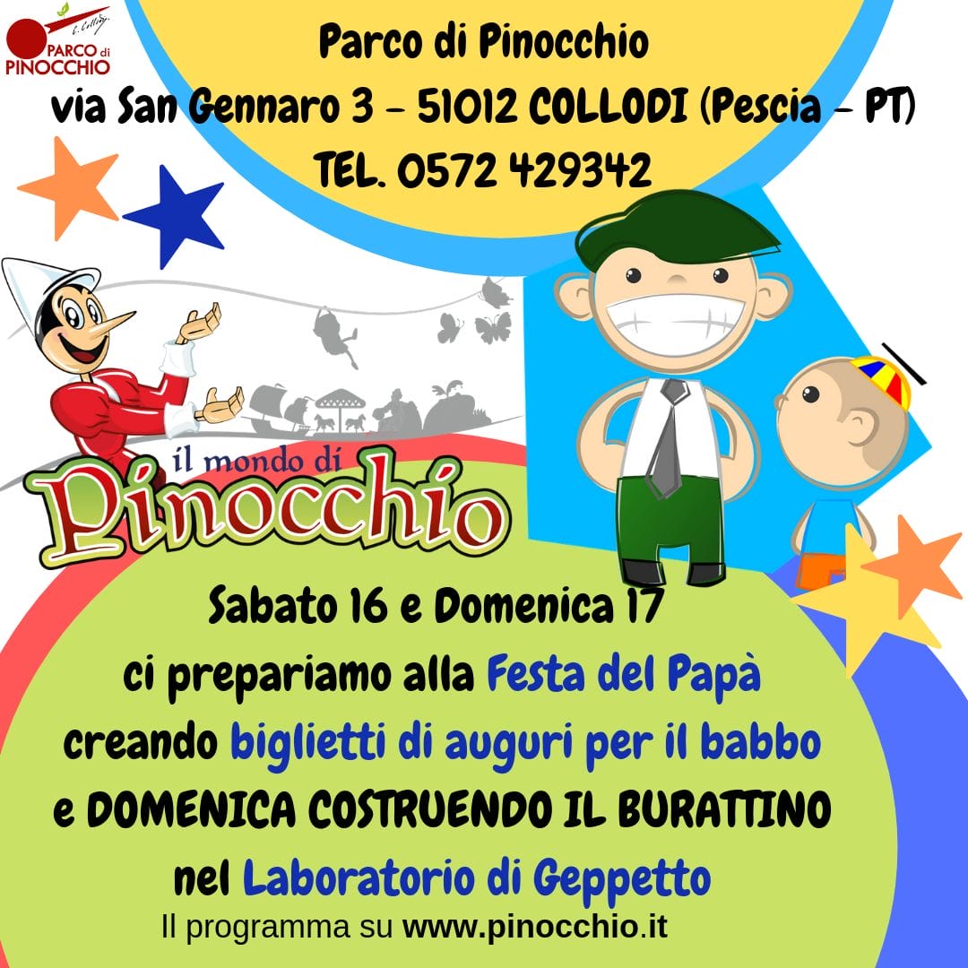 Parco di Pinocchio: appuntamenti per la festa del papà