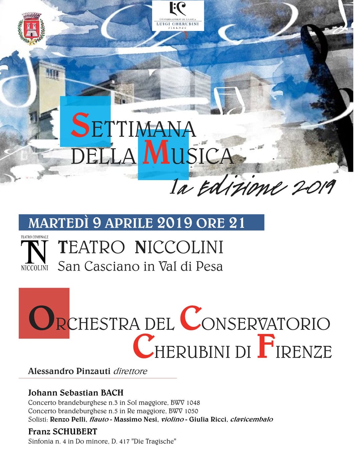 Prima edizione della Settimana della Musica. Martedì 9 aprile con Orchestra del Conservatorio Cherubini