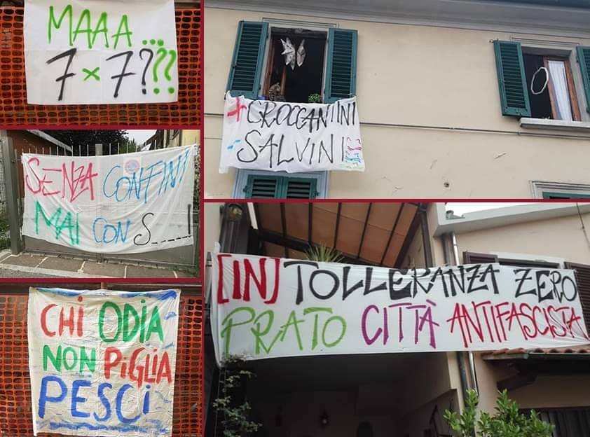 Balconi anti Lega per il ritorno di Salvini a Prato