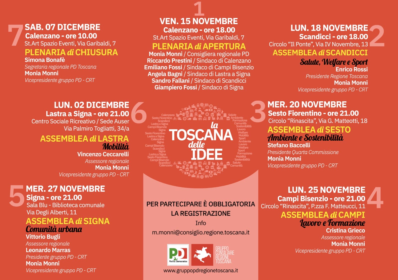 “La Toscana delle idee”: forum tematici nei Comuni della Piana
