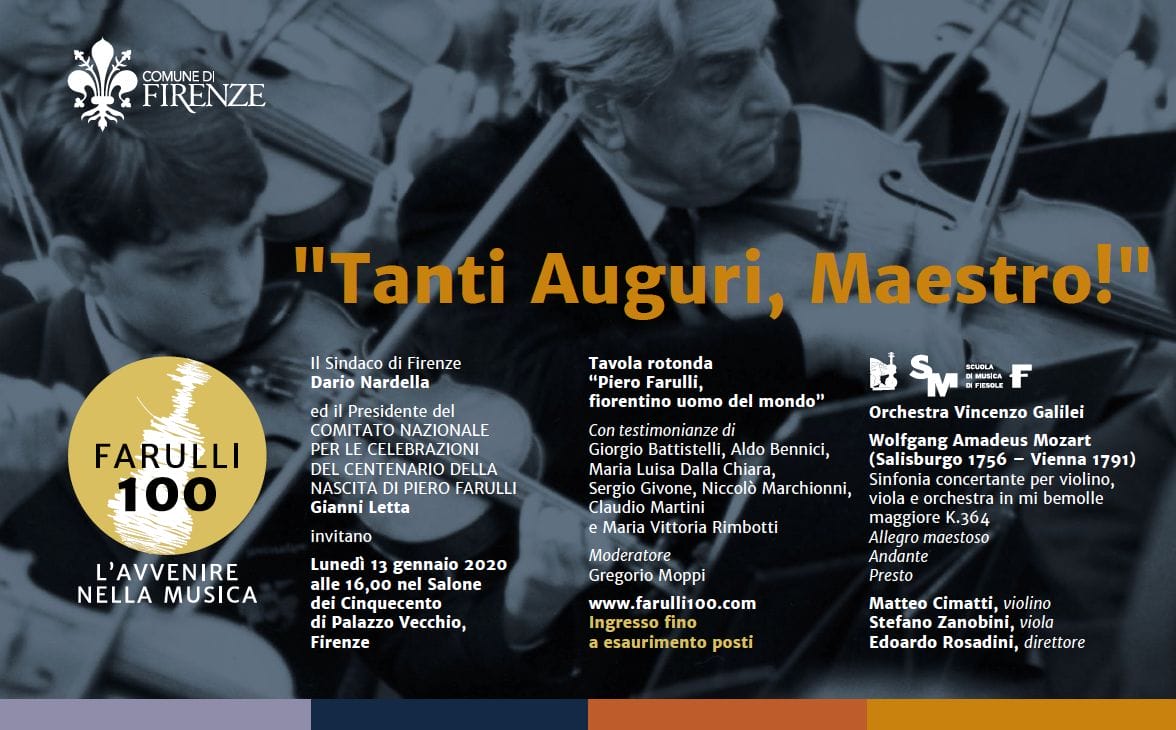 “Tanti Auguri, Maestro” omaggio a Piero Farulli