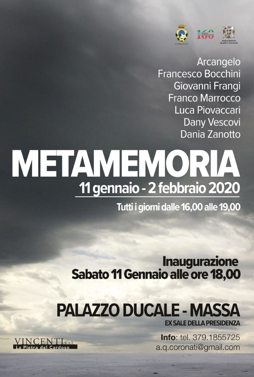 Al Palazzo Ducale di Massa al via da domani la mostra “Metamemoria”