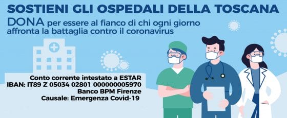 Coronavirus, Toscana: Campagna di donazioni per sostenere ospedali