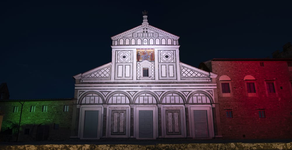 Basilica di San Miniato illuminata per il 2 giugno