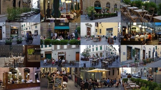 Firenze, fino al 31 dicembre ‘tavolini e sedie’ nelle strade