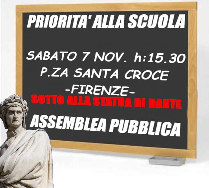 Assemblea pubblica di Priorità alla Scuola a Firenze, “La Regione ci incontri”