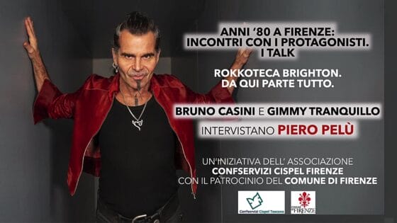 Piero Pelù oggi a Controradio, con Bruno Casini e Gimmy Tranquillo