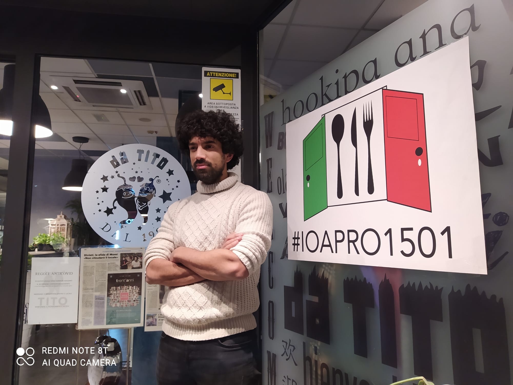 Dpcm: 31 a cena, chiuso 5 giorni locale Tito a Firenze, promotore di #ioapro