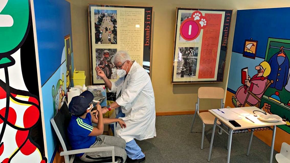🎧 Primo bambino, fascia 5-11 anni, vaccinato al Mandela Forum