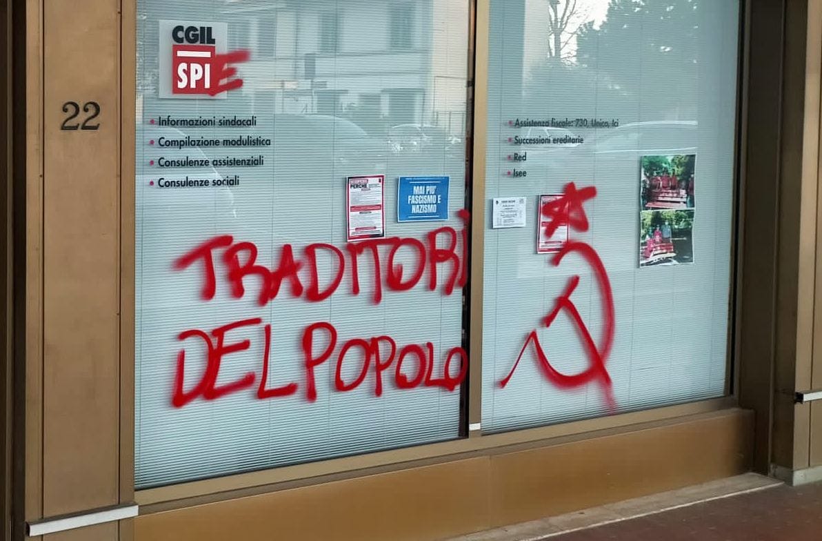 Firenze: imbrattata con diverse scritte la sede Spi Cgil. Nardella: “Massima solidarietà”