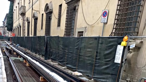 Tramvia, Giorgetti: “Sono arrivati i binari in via Cavour”